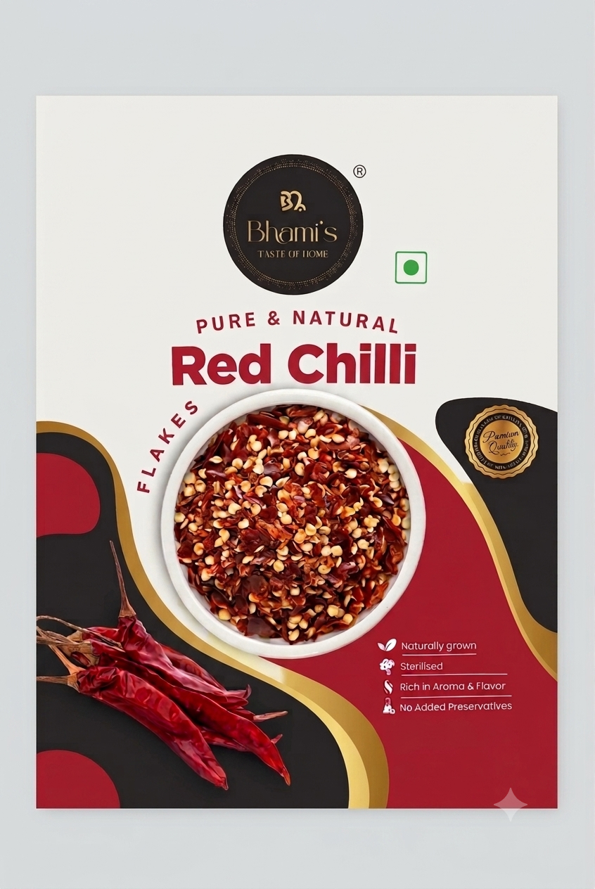 Bhami's® Red Chilli Flakes— Pure Unadulterated Lal Mirch | No Added Colour (Copy)