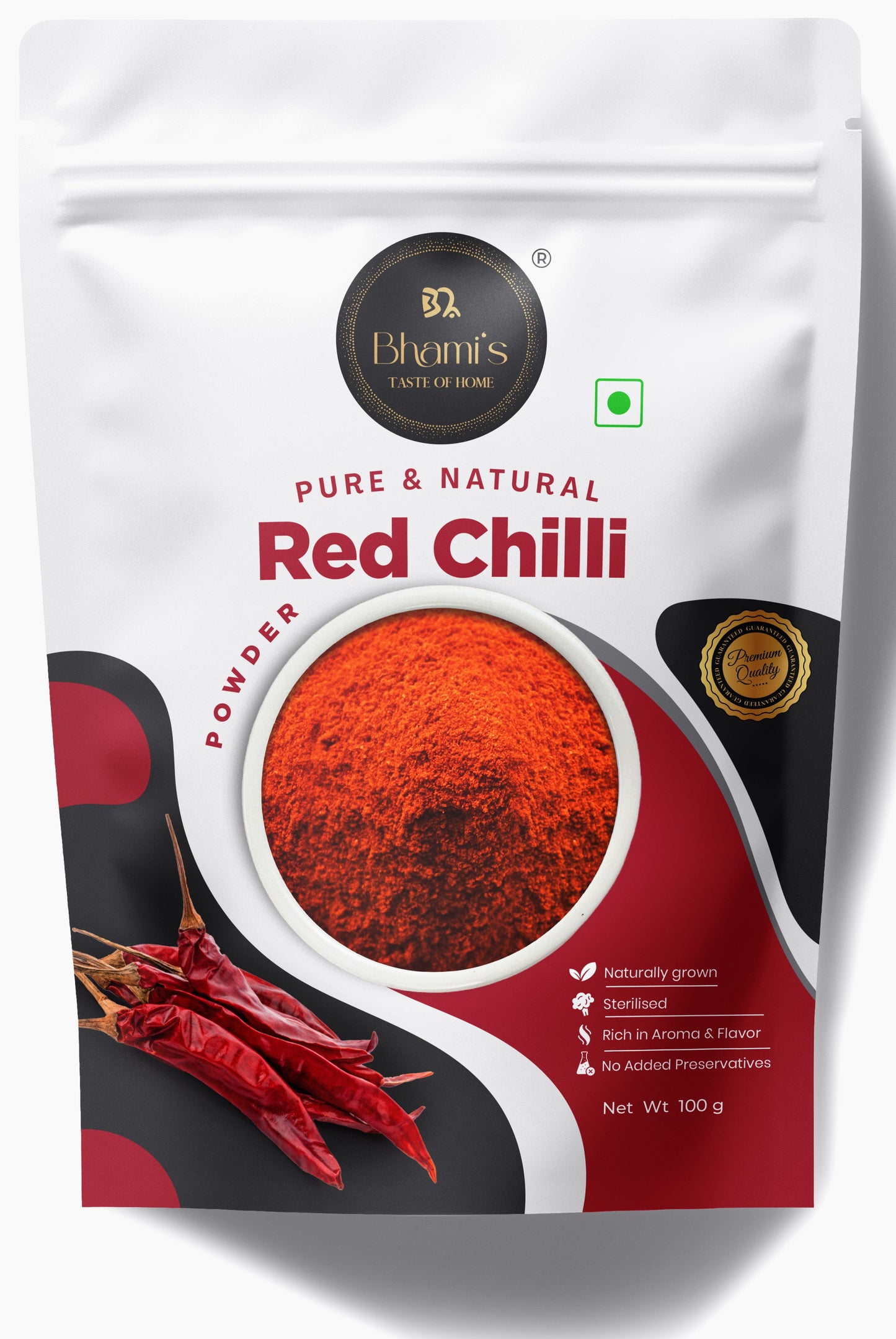 Bhami's® Red Chilli Powder —  Pure Unadulterated Lal Mirch | No Added Colour