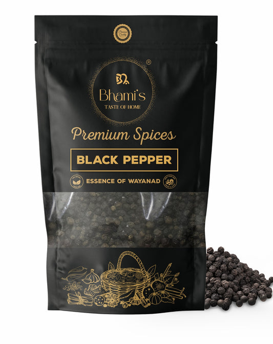 Bhami's® Wayanad Whole Black Peppercorns 200g - Value Pack