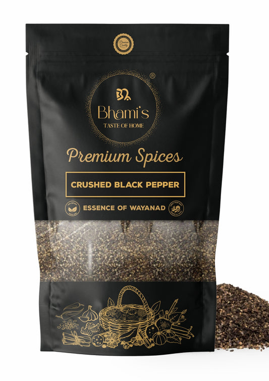 Bhami's Wayanad crushed black pepper 100g - coarse ground Tellicherry Malabar Kerala